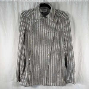 per se by Carlisle Jacket Women's 8 Multicolor Zip Snap Long Sleeve